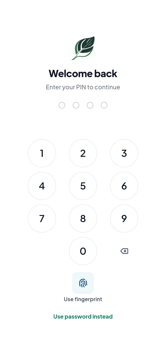 The My Ukulhas app: Kept safe with a PIN